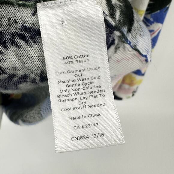 Talbots Sweater Womens Petite 2X 2xp Tropical Knit Button Up 3/4 Sleeve Coastal - Picture 5 of 9